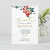 Invitation Dîner élégant de Nouvel An de Rosh Hashanah Grenad (Debout devant)