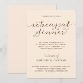 Invitation Dîner élégant de répétition (Devant / Derrière)