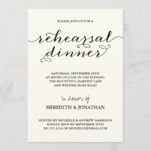 Invitation Dîner élégant de répétition