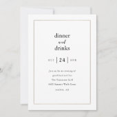 Invitation Dîner élégant et moderne Boissons Business (Devant)