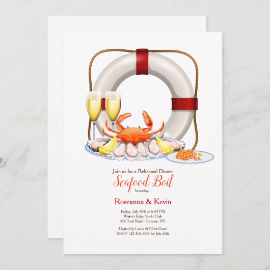 Invitation Dîner En Mer (Devant / Derrière)