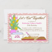 Invitation Dîner ensemble ou déjeuner Fête d'anniversaire (Devant)