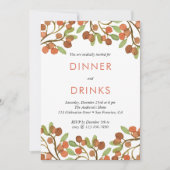 Invitation Dîner et boisson Fête de vacances Fête des fruits  (Devant)