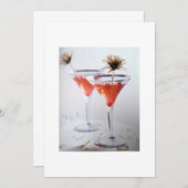 INVITATION "DÎNER ET BOISSONS" OU "SOIRÉE COCKTAIL" INVITATIO (Devant / Derrière)