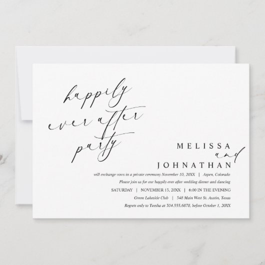 Invitation Dîner et danse de conte de fées (Devant)