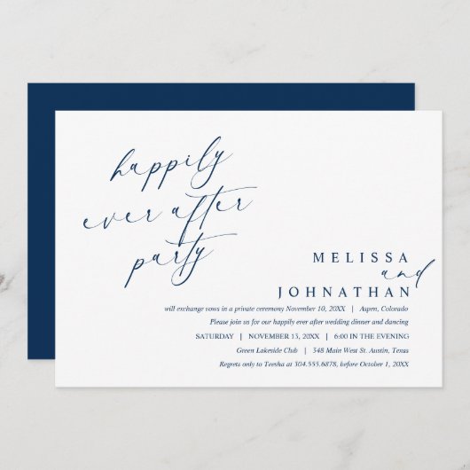 Invitation Dîner et Danse de Conte de Fées (Devant / Derrière)