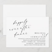 Invitation Dîner et Danse de Mariage Heureux à Tout Jamais  (Devant / Derrière)