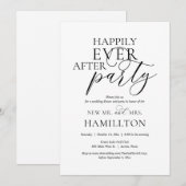 Invitation Dîner et fête de mariage heureux pour toujours (Devant / Derrière)