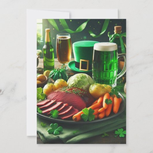 Invitation Dîner férié St Patrick's Day (Dos)