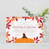 Invitation Dîner Festif Thanksgiving (Debout devant)