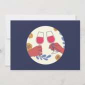 Invitation Diner Fête Amis Anniversaire Dîner Dîner Dégustati (Dos)