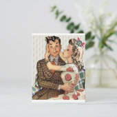 Invitation Dîner Fiançailles rétro (Debout devant)