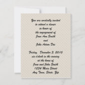 Invitation Dîner Fiançailles rétro (Dos)