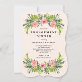 Invitation Dîner Fiançailles Tropical (Devant)