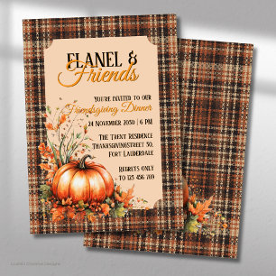 Invitation Dîner Flannel & Friends Fall/Automne Friendsgiving