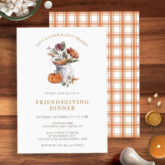 Invitation Dîner Friendsgiving