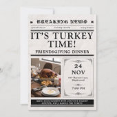 Invitation Dîner Friendsgiving de la fête d'Action de grâce d (Devant)