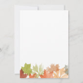 Invitation Dîner Friendsgiving Feuilles d'automne Dîner rusti (Dos)