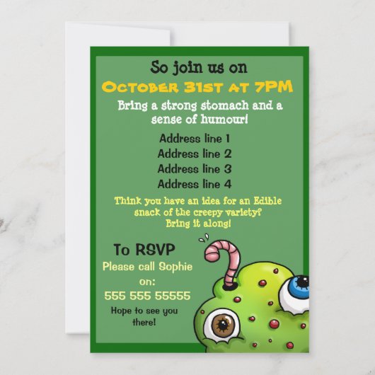 Invitation Dîner Ghouween (Dos)