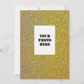 Invitation Dîner Gold Sparkle Graduation verte (Dos)