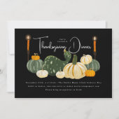 Invitation Dîner Gourds Thanksgiving (Devant)