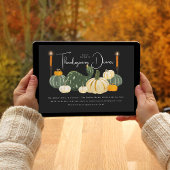 Invitation Dîner Gourds Thanksgiving