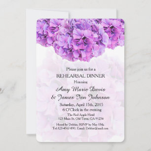 Invitation Dîner hydrangée violet hydrangea hydrangea4