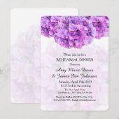 Invitation Dîner hydrangée violet hydrangea hydrangea4 (Devant / Derrière)