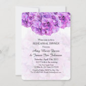 Invitation Dîner hydrangée violet hydrangea hydrangea4 (Devant)