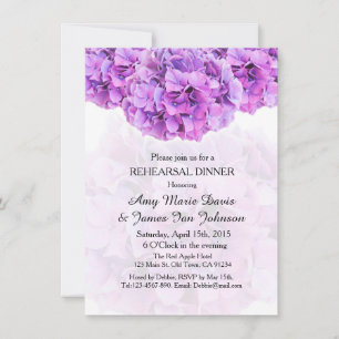 Invitation Dîner hydrangée violet hydrangea hydrangea4
