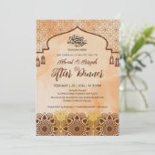 Invitation Dîner Iftar Mandala Terracotta Rustique Ramadan (Debout devant)