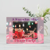 Invitation Dîner Iftar Ramadan Parti musulman islamique (Debout devant)