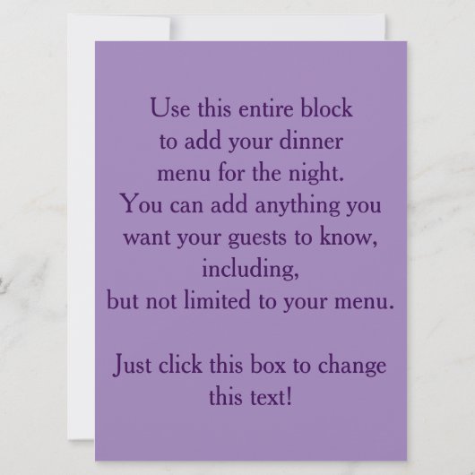 Invitation Dîner Initations (Dos)