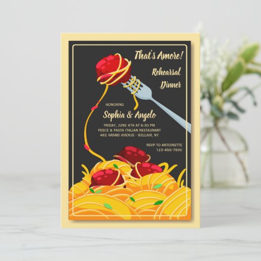 Invitation Dîner Italien (Debout devant)