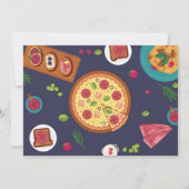 Invitation Dîner Italien Anniversaire Fête Pizza Déjeuner Pho (Dos)