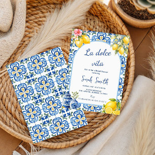 Invitation dîner italien la Dolce Vita Fête du citron Anniver