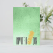 Invitation dîner italien personnalisé (Debout devant)