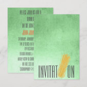 Invitation dîner italien personnalisé (Devant / Derrière)