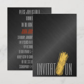 Invitation dîner italien personnalisé (Devant / Derrière)