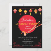 Invitation Dîner japonais Hibachi Fête Anniversaire Invitatio (Devant)