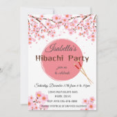 Invitation Dîner japonais Hibachi Fête Anniversaire Invitatio (Devant)