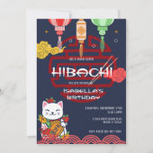 Invitation Dîner japonais Hibachi Fête Anniversaire Invitatio (Devant)