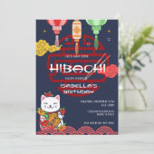 Invitation Dîner japonais Hibachi Fête Anniversaire Invitatio (Debout devant)