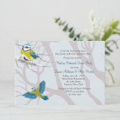 Invitation Dîner joint de répétition d'oiseaux de neige Inv (Debout devant)