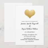 Invitation Dîner lunatique de répétition du coeur | de (Devant / Derrière)