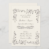 Invitation Dîner Mariage (Devant / Derrière)