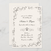 Invitation Dîner Mariage (Devant / Derrière)