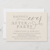 Invitation Dîner mariage Elopement, Heureusement Jamais Après (Devant)