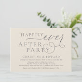 Invitation Dîner mariage Elopement, Heureusement Jamais Après (Debout devant)