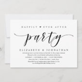 Invitation Dîner mariage Elopement, Heureusement Jamais Après (Devant)